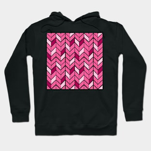 Chevron Pattern - Hot Pink Palette Hoodie